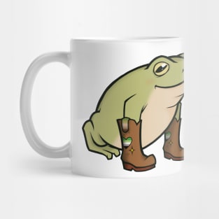 Aromantic Pride Cowboy Boots Frog Mug